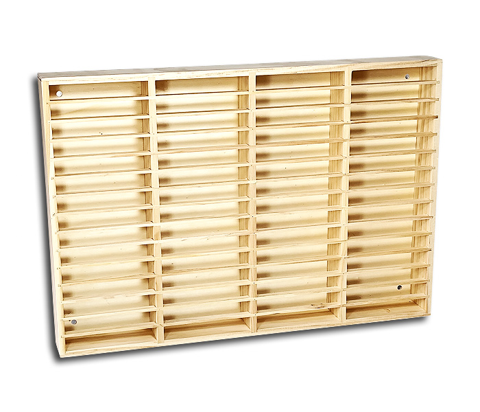 Musikkassetten Holzregal natur