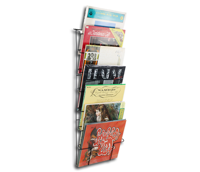 Schallplatten Regal Wanddisplay Metall