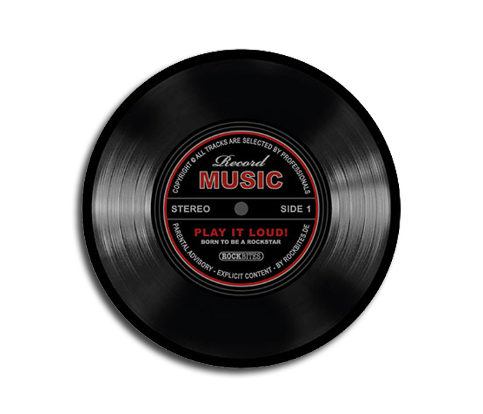 Mousepad - Record Music - schwarz