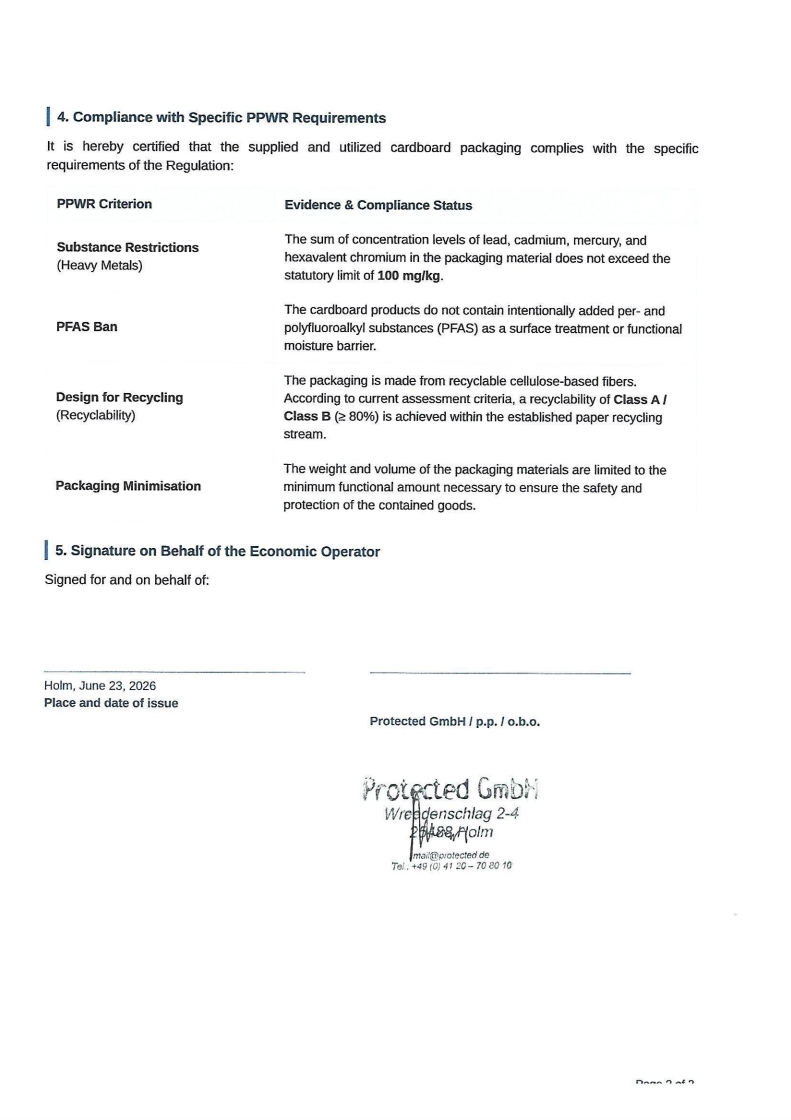 EU Declaration of Conformity Page 2