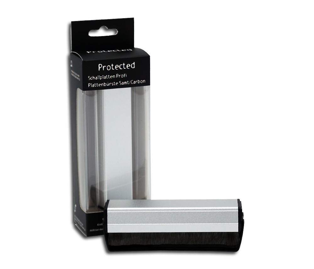 Schallplatten Profi Plattenbürste Samt/Carbon
