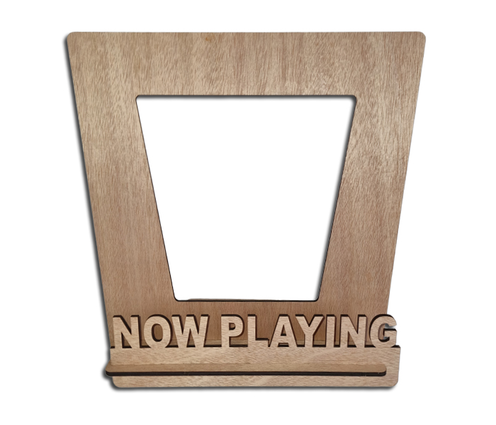 Schallplatten Displayständer aus Holz