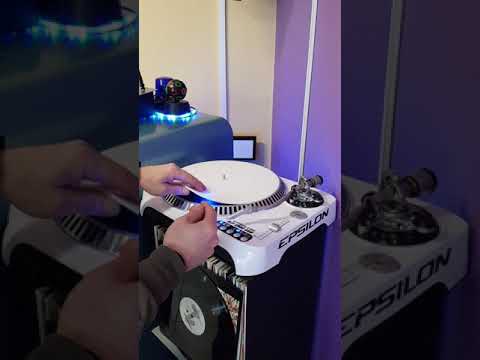 Record felt slipmat white