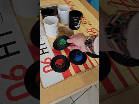 Silicone vinyl coasters - Set of 4